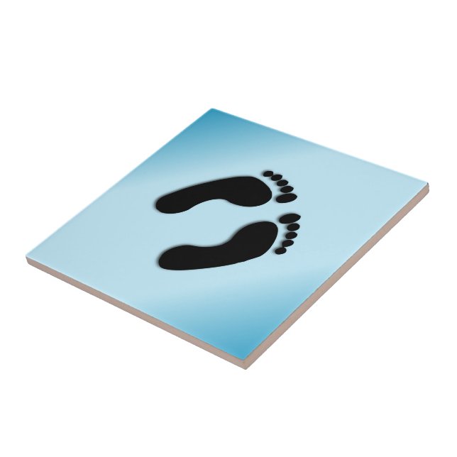 Bare Footprints Blue Tile (Side)
