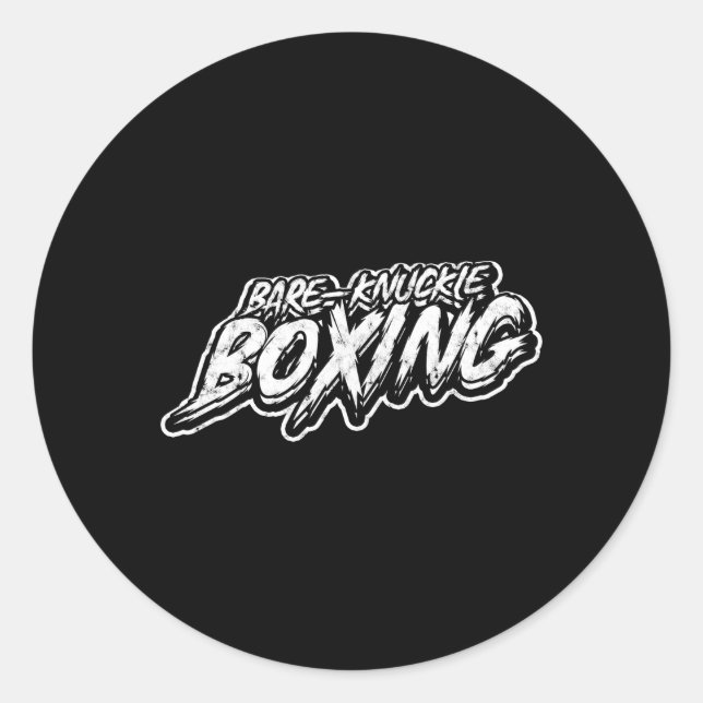 Bare-Knuckle Boxing Bare-Knuckle Boxer Athlete Classic Round Sticker (Front)