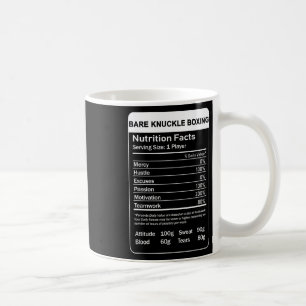 Bare Knuckle Boxing Nutrition Facts  Coffee Mug