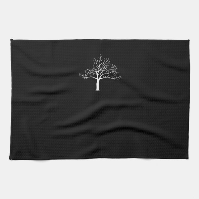 Bare Tree Design Kitchen Towel (Horizontal)