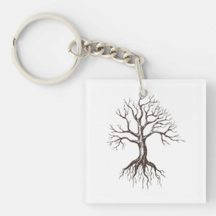Bare tree keychain