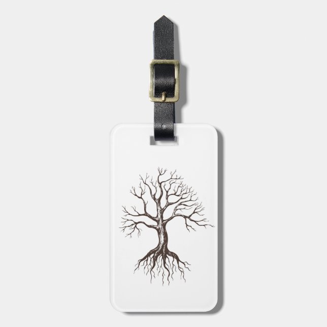 Bare tree luggage tag (Front Vertical)