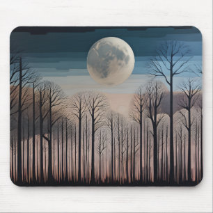 Bare Trees and The Moon Mouse Pad