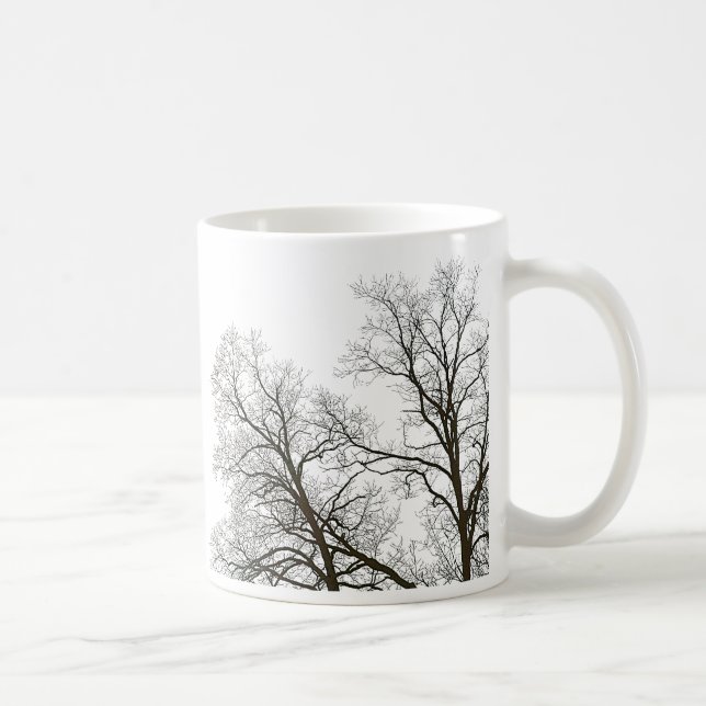 Bare Trees & Cool Sky Nature Design Coffee Mug (Right)