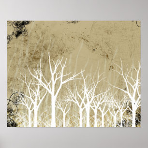 Bare Winter Trees Poster
