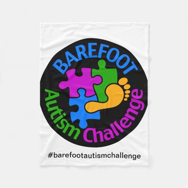 Barefoot Autism Challenge Blanket (Front)