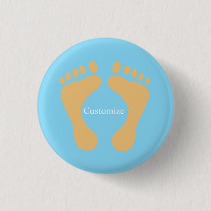 Barefoot Beach Bum Thunder_Cove 1 Inch Round Button