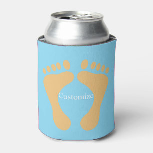 Barefoot Beach Bum Thunder_Cove Can Cooler