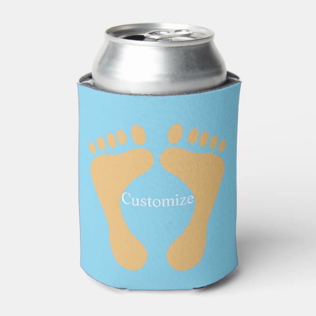 Barefoot Beach Bum Thunder_Cove Can Cooler (Can Front)
