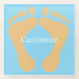 Barefoot Beach Bum Thunder_Cove Glass Coaster