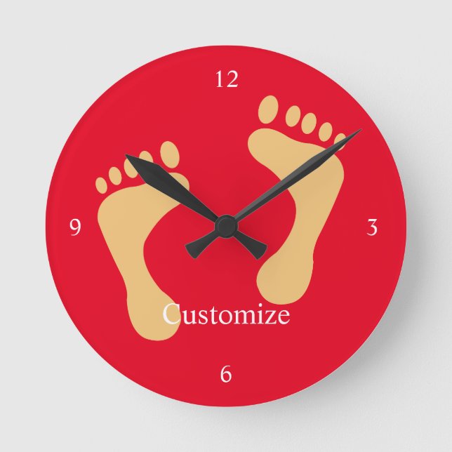 Barefoot Beach Bum Thunder_Cove Round Clock (Front)