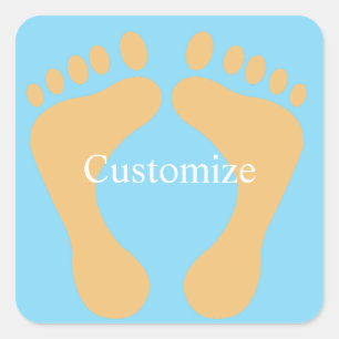 Barefoot Beach Bum Thunder_Cove  Square Sticker