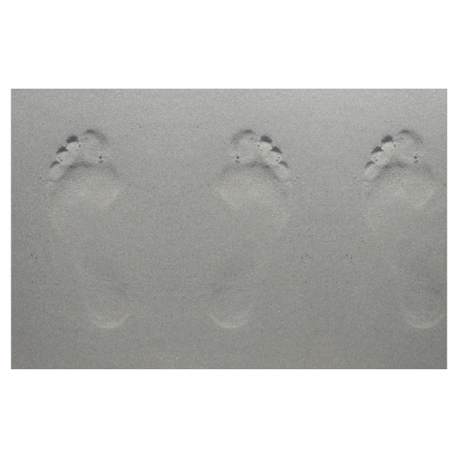 Barefoot footprint in beach sand photo fabric (Fat Quarter)