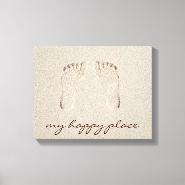 Barefoot Footprint in Sand Canvas Print (Front)