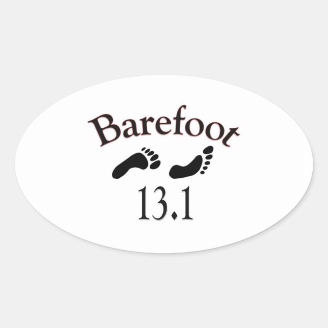 Barefoot Half Marathon Sticker (Front)