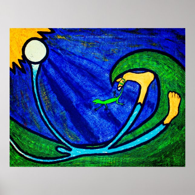Barefoot in Grass Dream painting Poster (Front)