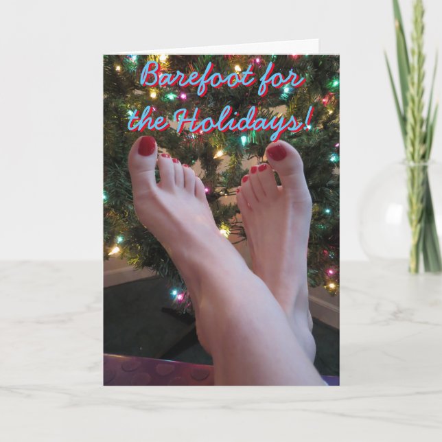 Barefoot pour la carte de voeux des fêtes (Devant)