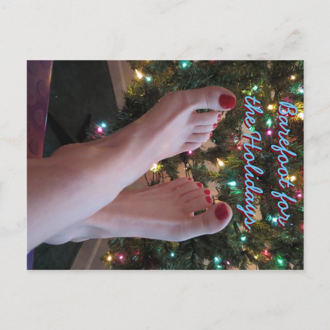 Barefoot pour la carte postale des fêtes (Devant)