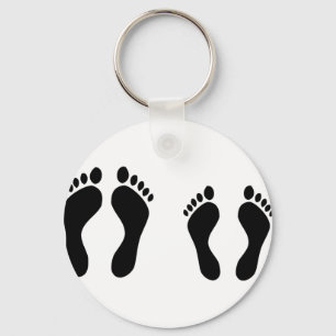 barefoot sleeping icon keychain