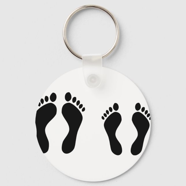 barefoot sleeping icon keychain (Front)