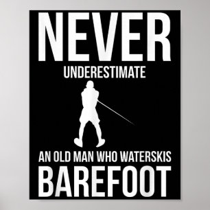 Barefoot Water Skiing Water Skis  Poster