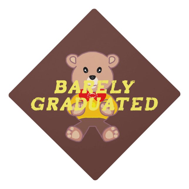 Barely Graduated Graduation Cap Topper (Front)