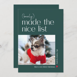 Barely Made It Editable Colour Holiday Photo Card