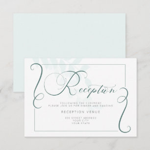 Barely There Mint Leaves Jade Accents Invitation