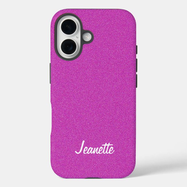 Barely There Personalized Hot Pink Casemate Case-Mate iPhone Case (Back)