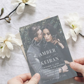 Barely There Shades - Photo Wedding Invitation