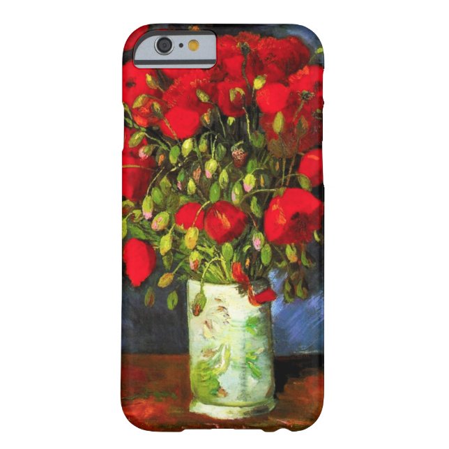 Barely There Van Gogh Vase avec Red Poppies iPhone 6 coque (Dos)