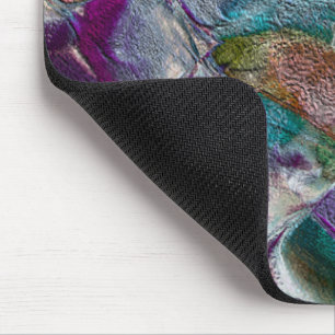 Barely visible flower drawing in very porous style mouse pad