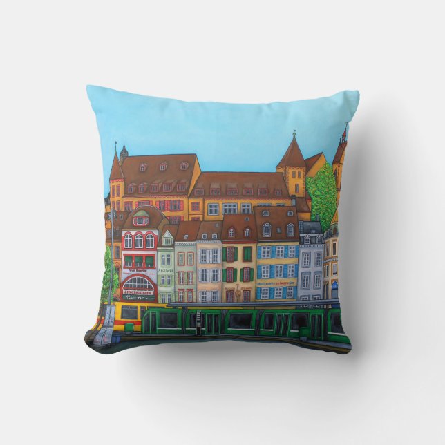 Barfüsserplatz Rendez-vous Pillow By Lisa Lorenz (Front)