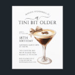BARGAIN A Tini Bit Older Martini 18th Birthday<br><div class="desc">Elegant and chic design for a spirited birthday celebration features an espresso martini. A pretty and feminine bow adds a festive touch.</div>