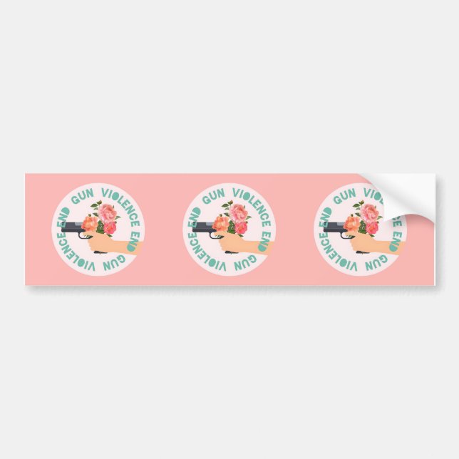 Bargain Max Decals End Gun Violence Bumper Sticker (Front)