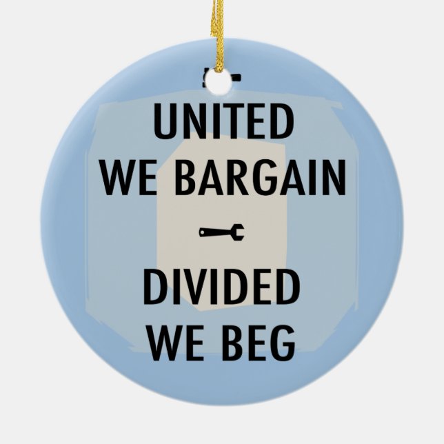 Bargain or Beg III Ceramic Ornament (Back)