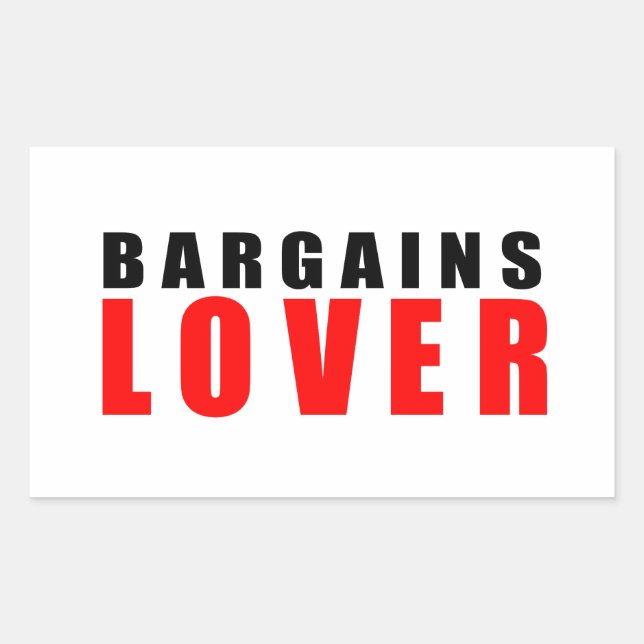 Bargains lover sticker (Front)