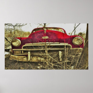 BargasArtworks Red Plymouth Deluxe Print