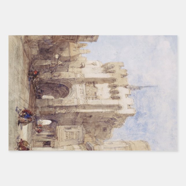 Bargate Gatehouse in Southampton City Wrapping Paper Sheet (Front)