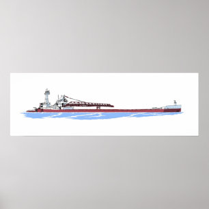 Barge James L. Kuber and tug Victory Poster