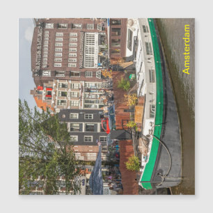 Barge moored on the Prinsengracht, Amsterdam