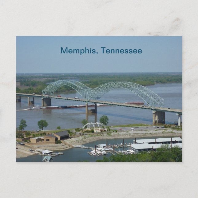 Barge on the Mississippi River Postcard (Front)