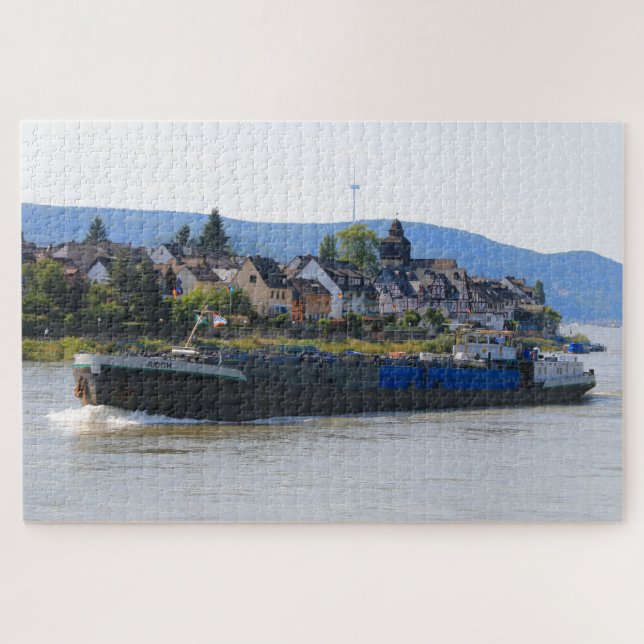 Barge on the River Rhine 4 Jigsaw Puzzle (Horizontal)