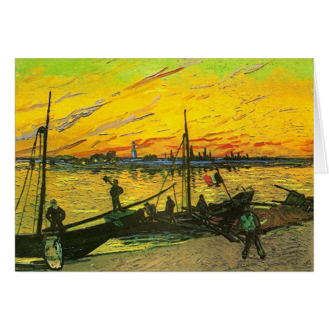 Barges de charbon Van Gogh Art (Devant Horizontal)