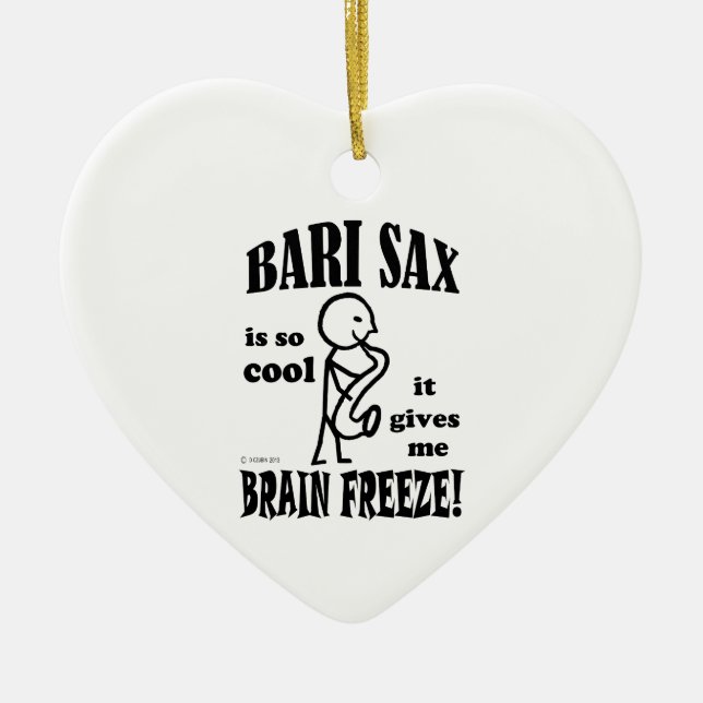 Bari Sax, Brain Freeze Ceramic Ornament (Front)