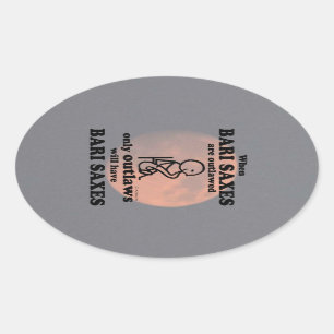 Bari Saxe Un Sticker Ovale Interdit