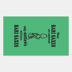 Bari Saxes Outlawed Rectangular Sticker