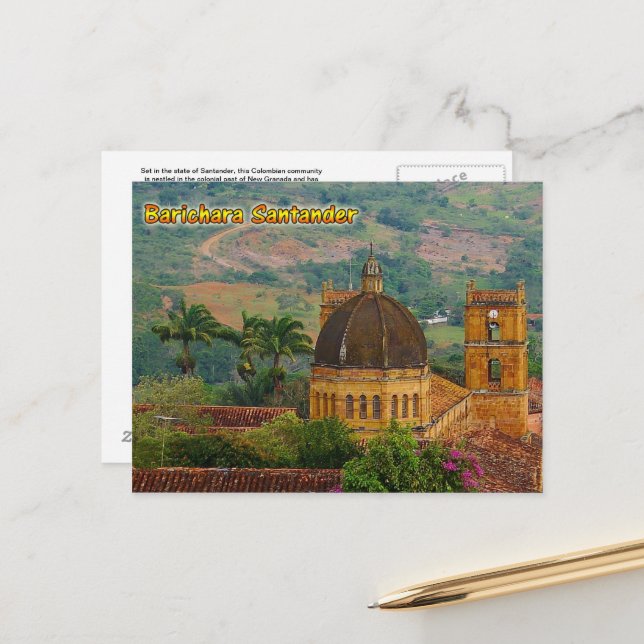 Barichara Santander Colombie Carte postale (Devant/Arrière en situation)