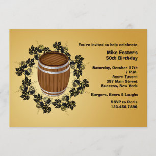 Baril de la bière Invitation