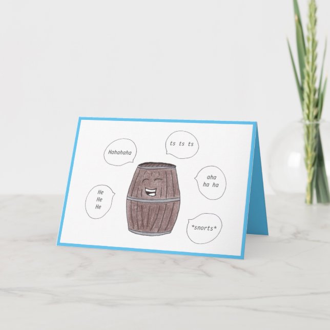 Baril de rire Bonne carte d'anniversaire (Devant)